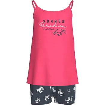 Dámská móda Vamp - Pohodlné dvoudílné dívčí pyžámko 14794 - Vamp poppy red S