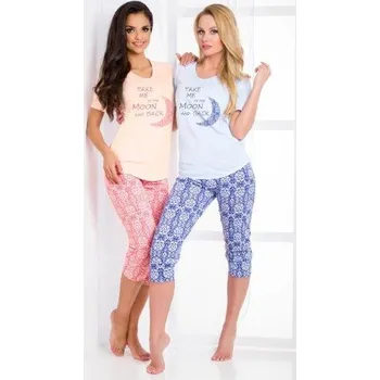Dámské pyžamo Taro, dámské pyžamo 2082-Malina, krátký rukáv, meruňková, vel. S