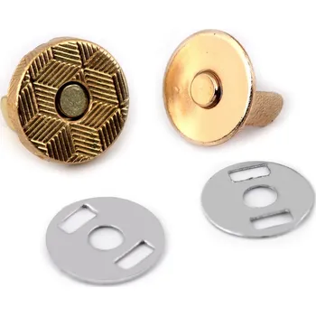 Magnetické zapínání Ø10 mm, barva 4 zlatá klasik
