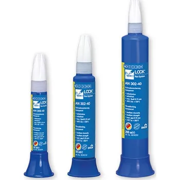 Průmyslové lepidlo Weicon LOCK AN 302-40, 20ml - střední pevnost, s registrací DVGW, odolné vybraci (Jištění šroubů, střední pevnost)