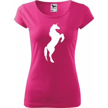 Dámské tričko ON-DESIGN Dámské tričko s JEDNOROŽCEM 2 Velikost: L, Barva: purpurová