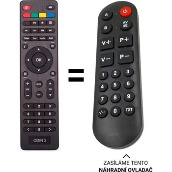Dálkový ovladač Opticum HD AX Odin2 combo DVB-C/T2 náhradní dálkový ovladač pro seniory
