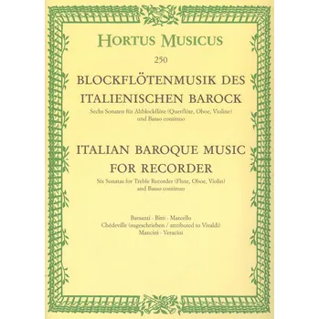 Italian Baroque Music for Recorder / zobcová flétna (příčná flétna, housle, hoboj) a klavír (basso continuo)