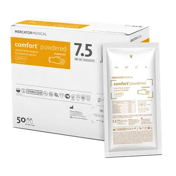 Vyšetřovací rukavice Chirurgické rukavice Comfort, sterilní, pudrované, vel. 8, pár