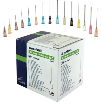 Injekční jehla Injekční jehla dispoFINE 21G 0,80 x 40 mm zelená, 100 ks