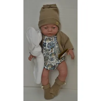 Panenka Realistické miminko holčička Lea v zeleném svetříku od firmy Lamagik (Realistická miminka ze Španělska)