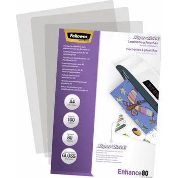 Laminovací fólie Fellowes SuperQuick A4 80 mic leskly