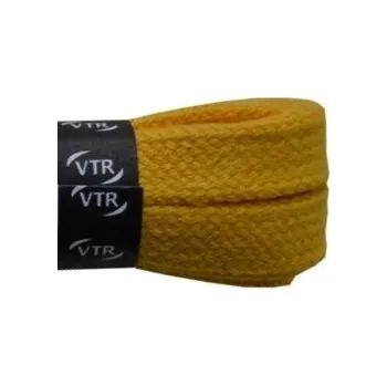 Tkaničky do bot VTR Tkaničky bavlněné ploché žluté 90 cm