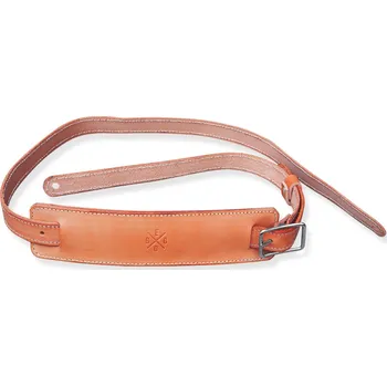 Strunný nástroj Eggo Lomax kožený popruh na kytaru Oranžová