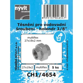 SADA těsnění holendru 3/8" ploché; MULTIFLEX; 29x17x2 mm; 5 ks - CH1/4654
