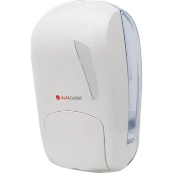 Dávkovač mýdla AlfaClassic Dávkovač tekutého mýdla dolévací, 1l, AC, plast, bílý, LINEA