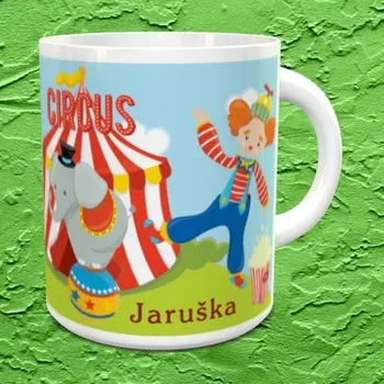 Hrnek se jménem Cirkus - Žlutá / Keramický 0,29 l