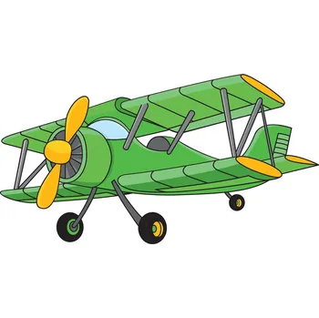 Samolepící dekorace Nabytekmorava Samolepka na zeď LETADLO Barva: Zelená