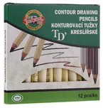 KOH-I-NOOR 3221 Contour Pencils Black…