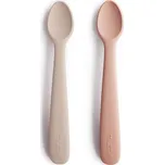 MUSHIE výpredaj||Všetky značky Mushie silikónová lyžička 2ks Blush / Shifting Sand