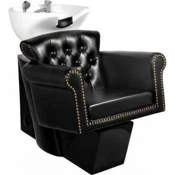 Kadeřnické křeslo KLIRA PLUS Kadeřnický mycí box BERLIN Barva: Černá