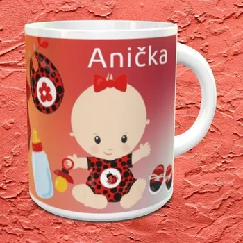 Hrnek se jménem Miminko holčička Beruška - Modrá / Keramický 0,29 l