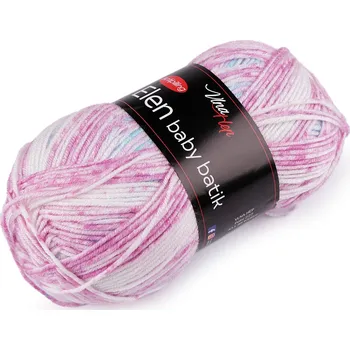 Příze Pletací příze Elen baby batik 100 g, barva 4 (5113) fialová světlá
