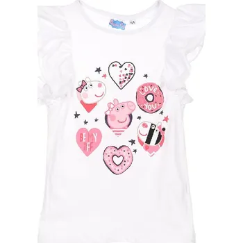 Prasátko Pepa - Bílé dívčí tričko Velikost: 104