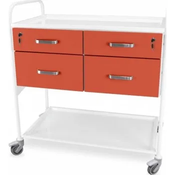 VÍCEÚČELOVÝ LÉKAŘSKÝ VOZÍK JUVW4 Barva: Červená