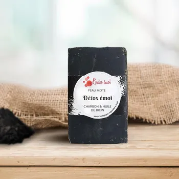 Mýdlo Louise émoi bio mýdlo s černým uhlím Détox émoi 100 g