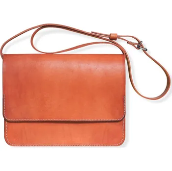 Eggo Du Bois kožená taška přes rameno Oranžová
