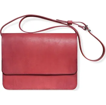 Eggo Du Bois kožená taška přes rameno Červená