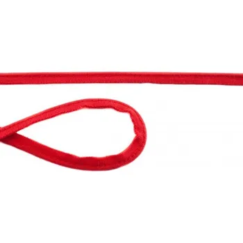 Bavlněná úpletová paspulka v červené barvě 43675