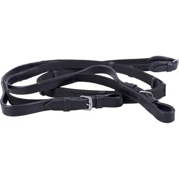 QHP Otěže elastické QHP, 125/140 cm, černé PONY