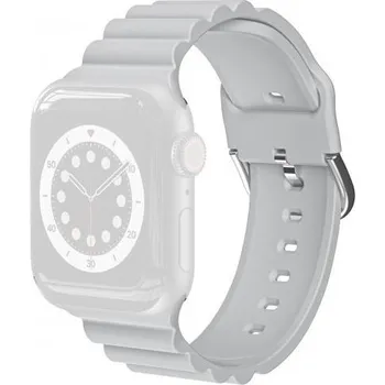 Řemínek na hodinky Elegantní silikonový řemínek pro Apple Watch Ultra 49mm / 46mm / 45mm / 44mm / 42mm - šedý