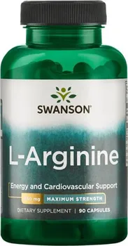 Aminokyselina Swanson L-Arginin Max Strength 850 mg 90 kapslí