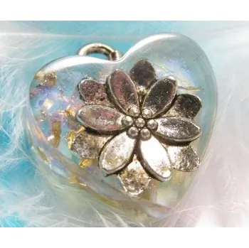 Přívěsek Přívěšek - orgonit srdíčko s opalitem