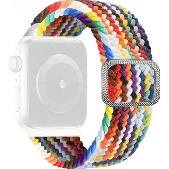 Řemínek na hodinky Řemínek s copánkovým vzorem pro Apple Watch 42mm / 41mm / 40mm / 38mm - duhový
