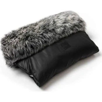 Rukávník JASMINE Rukávník na kočárek s kožíškem černý