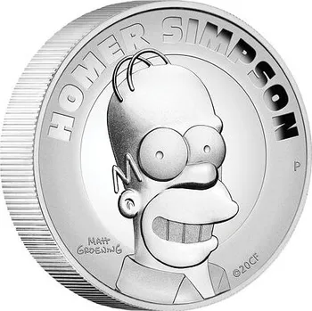 Stříbrná mince 2 Oz The Simpsons™ - Homer Simpson 2021 High Relief PROOF