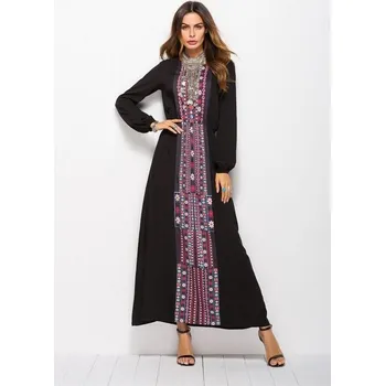 Dámské šaty Dámské šifónové orientální dlouhé šaty v marockém stylu - Více barev! - Béžová / XXL