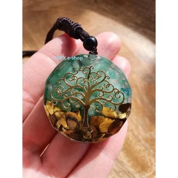 Přívěsek Orgonitový přívěšek s avanturínem a zlatým stromem života