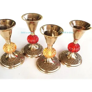 Svícen Malý orientální svícen na jednu svíčku - Světle žlutá