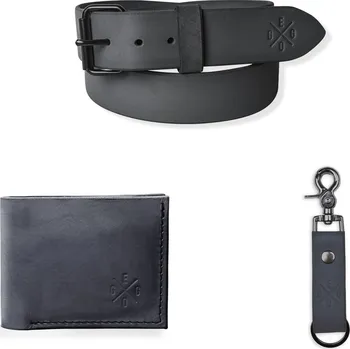 Eggo akční set pásek, peněženka, klíčenka Šedá