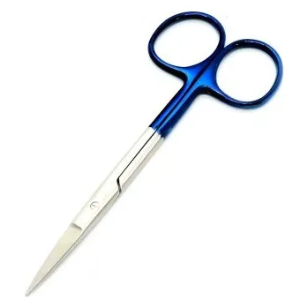 Nůžky oční rovné BL (TC) 11,5 cm E/M PAK K.T.S. 11208