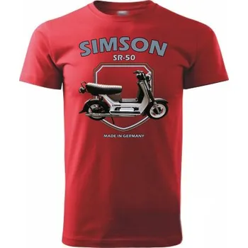 Pánské tričko STRIKER Tričko Simson SR-50 Barva: Červená, Velikost: XL