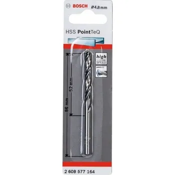 Vrták Vrták do kovu Bosch HSS PointTeQ Twist Speed, pr. 4.8 x 52 / 86 mm (2608577164)