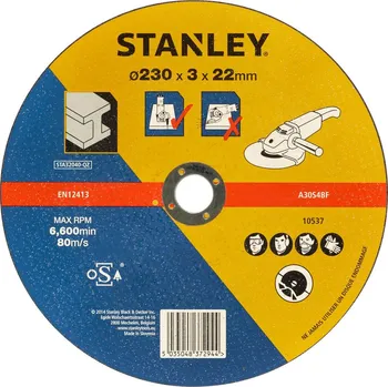 Řezný kotouč Řezný kotouč na kov 230 x 3,2 x 22,2 mm STANLEY STA32040