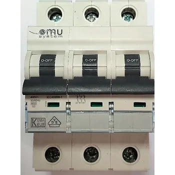 Jistič OMU SYSTEM 3pólový jistič 16A B 6kA