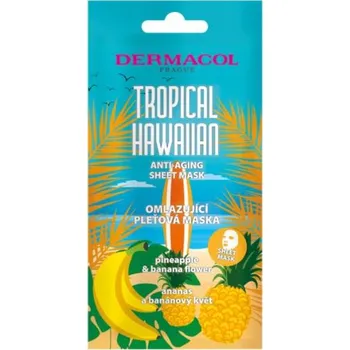 Pleťová maska Dermacol Tropical Hawaiian textilní pleťová maska ananas a banánový květ, 1 ks