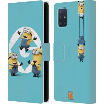 Pouzdro na mobilní telefon Pouzdro na mobil Samsung Galaxy A51 (A515F) - Head Case - šikovná skupinka mimoňů (Flipové pouzdro, obal pro mobil Samsung Galaxy A51 Já Padouch - mimoňové modrá)