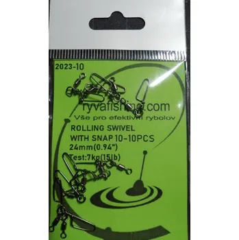 Forma na odlévání RYVAFISHING-OBRATLÍK PEVNOSTNÍ S KARABINOU VEL.10-10KS