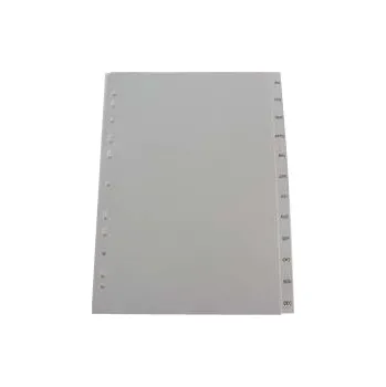 Rozdružovač A4 12 listů, měsíční, šedý, plastový, německy