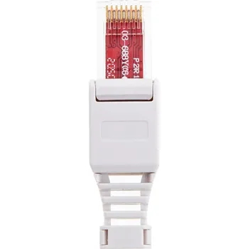 Datový kabel Koncovka / konektor RJ-45 pro ethernet - beznástrojové zapojení - bílá