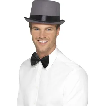 Karnevalový doplněk Smiffys Cylindr z 20. let šedý